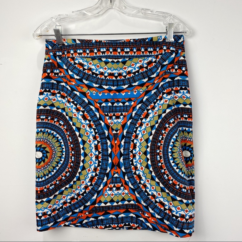 Tabitha Anthropologie tribal pattern pencil skirt